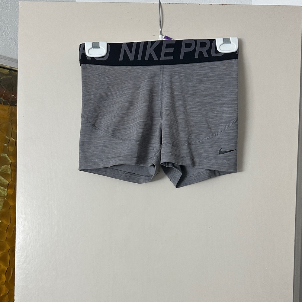Nike Pro Dri-Fit Heathered Gray Training Shorts
